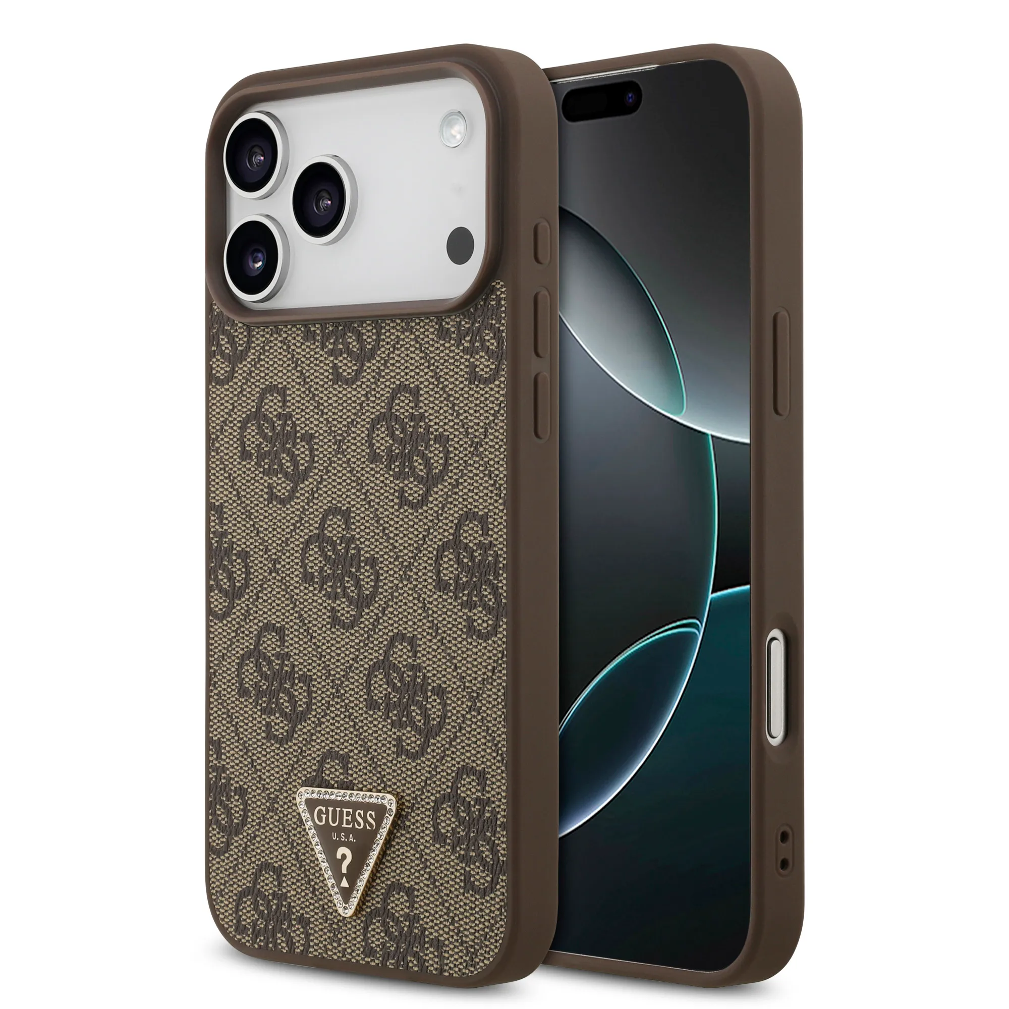 Guess, MagSafe 4G PU Leather Case with Triangle Logo, iPhone 17 Pro Max