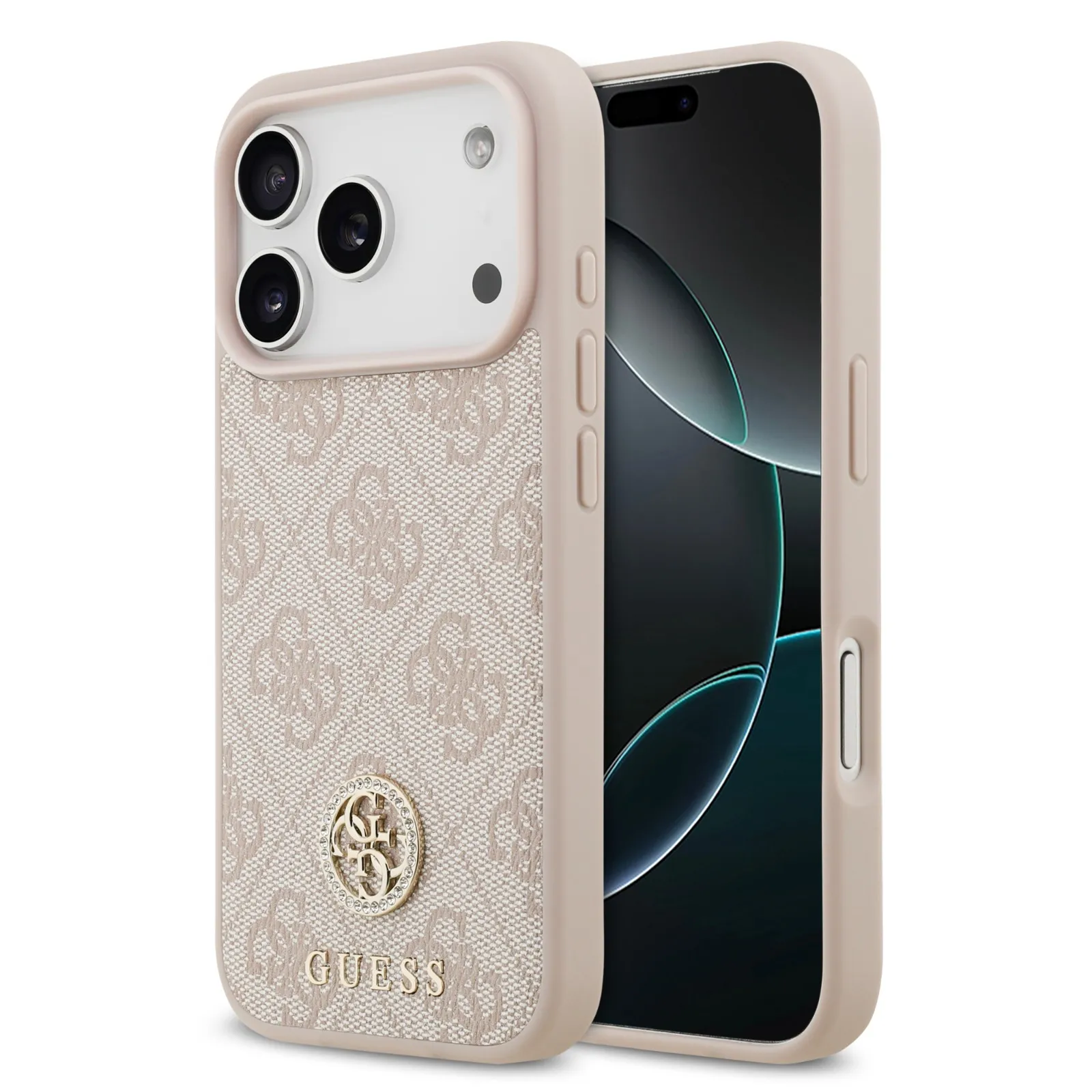 [GUOHMP17XP4GRMDEP] Guess, MagSafe 4G PU Leather Case with Classic & Strass Logo, iPhone 17 Pro Max (Pink)