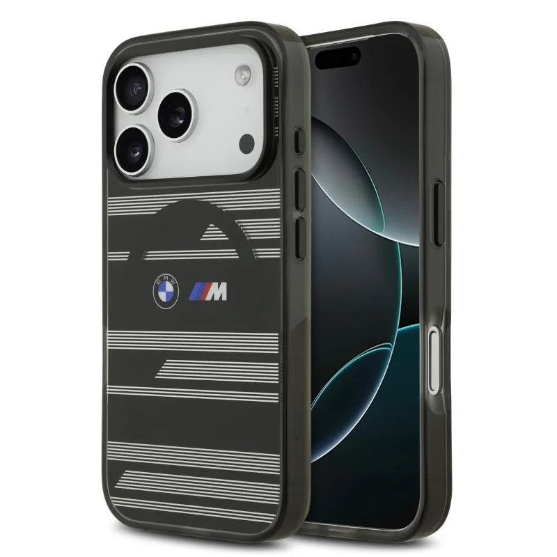 BMW, MagSafe Transparent IML Case with Metal Buttons & Line Designs, iPhone 17 Pro