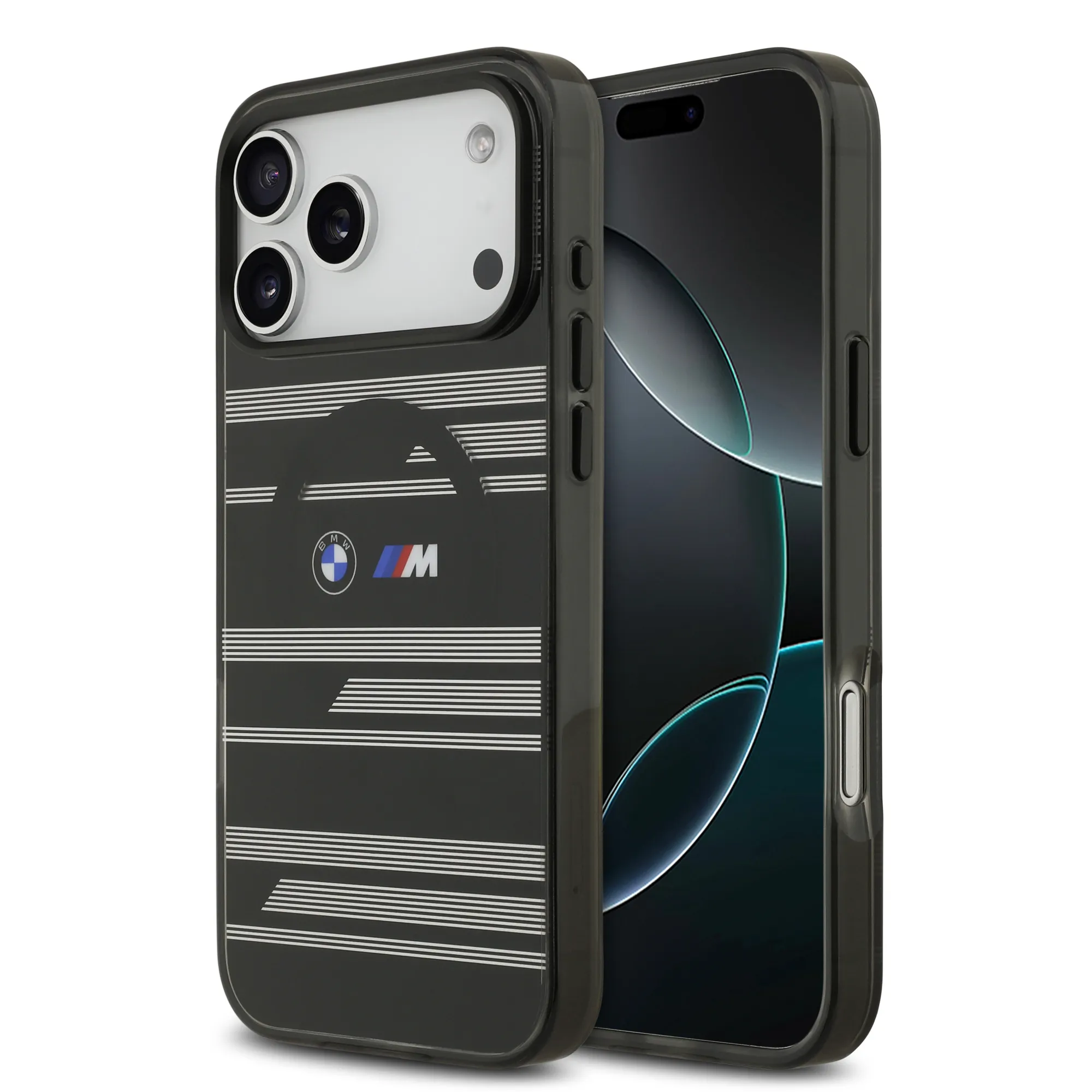BMW, MagSafe Transparent IML Case with Metal Buttons & Line Designs, iPhone 17 Pro Max