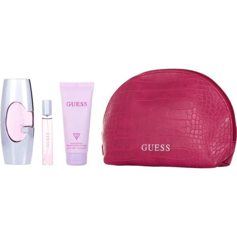 Guess Pink Spray Gift Set EDP For Her - 75 ml - 4 Pcs Set