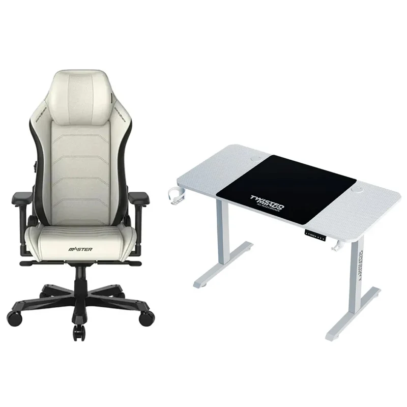 [TM-PARADOX120-W+GC/XLMF24LTA/WN] DXRacer Master XL Series Gaming Chair with Twisted Minds Paradox Adjustable Gaming Desk