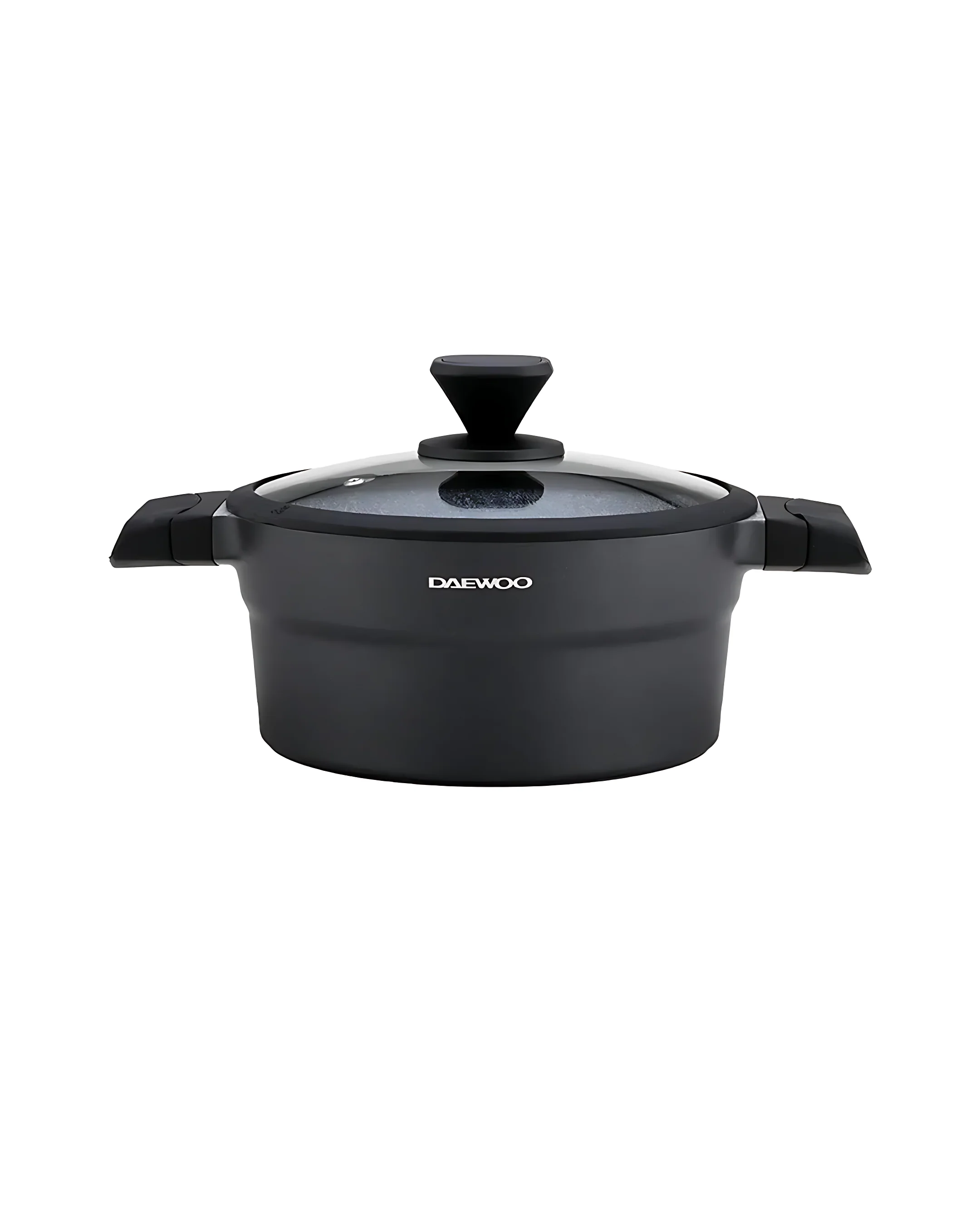 [DCC 2800-BL] Daewoo Granite Casserole with Lid - 28 cm - Black