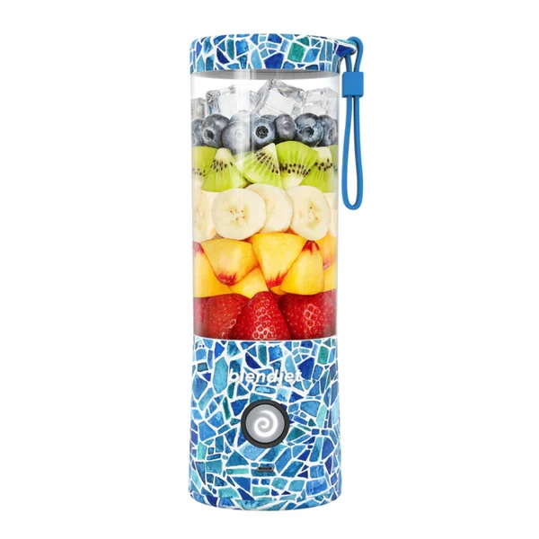 [810053643143] Blendjet V2 Portable Blender 16oz, Smoothie Maker, Fruit Blender, BPA-Free, 475ml, 200W, Sports Bottle, USB-C Rechargeable - Mosaic