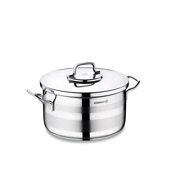 [KZ0879] Korkmaz Astra2 A2025 Stainless Steel Casserole – 24x13 cm | 5.75L