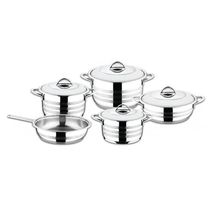 [44091] OMS Stainless Steel Cookware - Set of 9