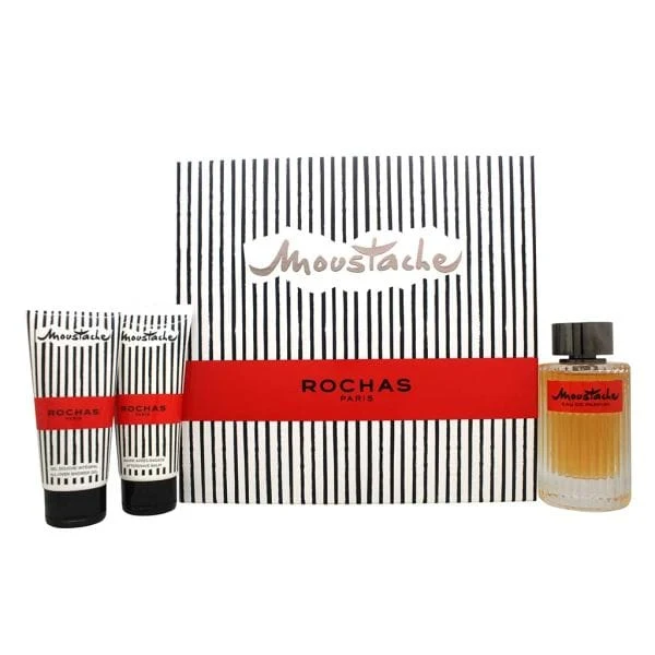 Rochas Moustache Edp Gift Set (125Ml Perfume + 100Ml Shower Gel + 100Ml Aftershave Balm)