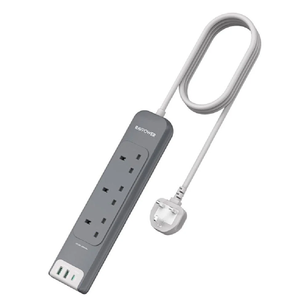 Ravpower UK Power Strip with 6 Ports, 15W, RP-PC1038 – Grey