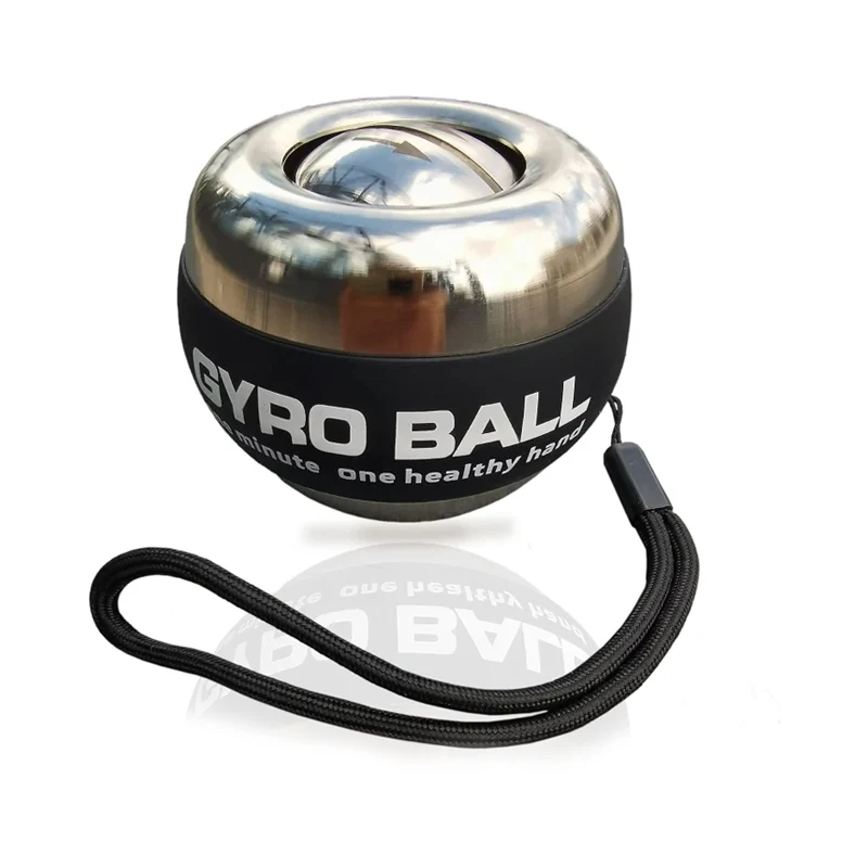 [Steel version-Gyro] GYRO Ball Wrist Exerciser Metal Hand Forearm Strengthener LED