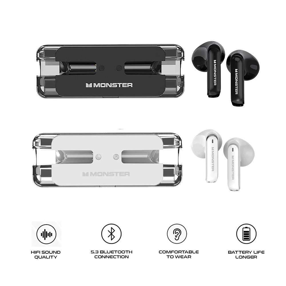 Monster Airmars XKT08 True Wireless Bluetooth Earbuds