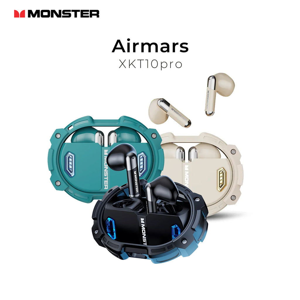 [XKT10P-BLACK] Monster Airmars XKT10 Pro True Wireless Bluetooth Earbuds (Black)