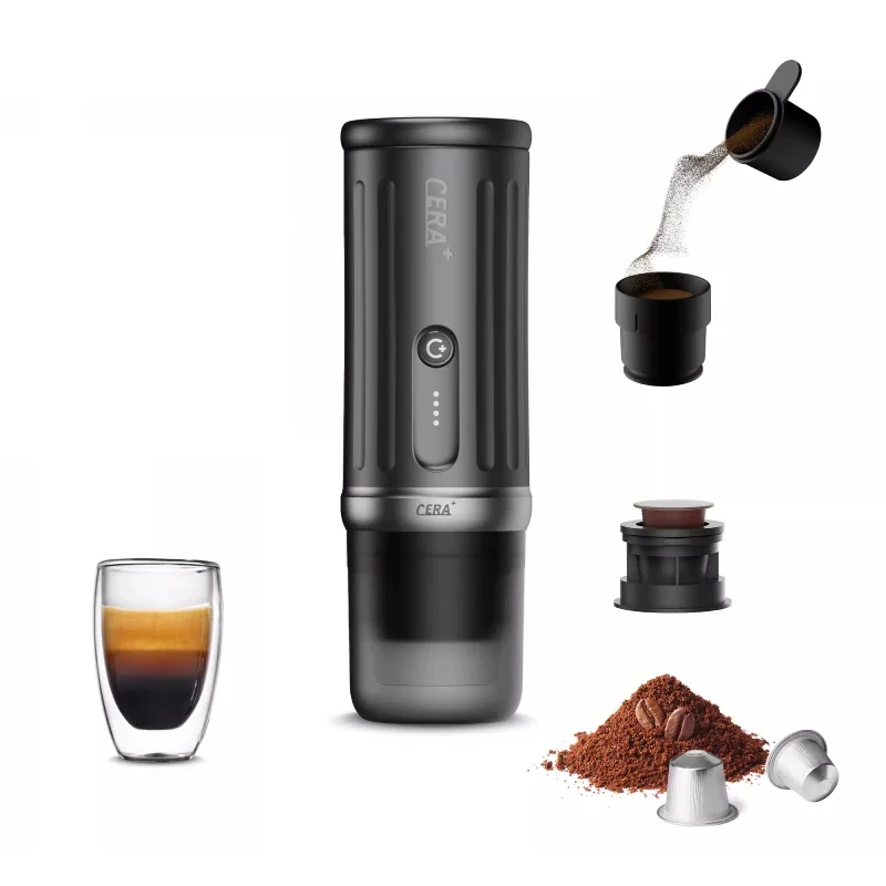 [PCM03S - Travel Kit] CERA+ PCM03S Portable Coffee Machine Travel Kit 4500mAh - Grey