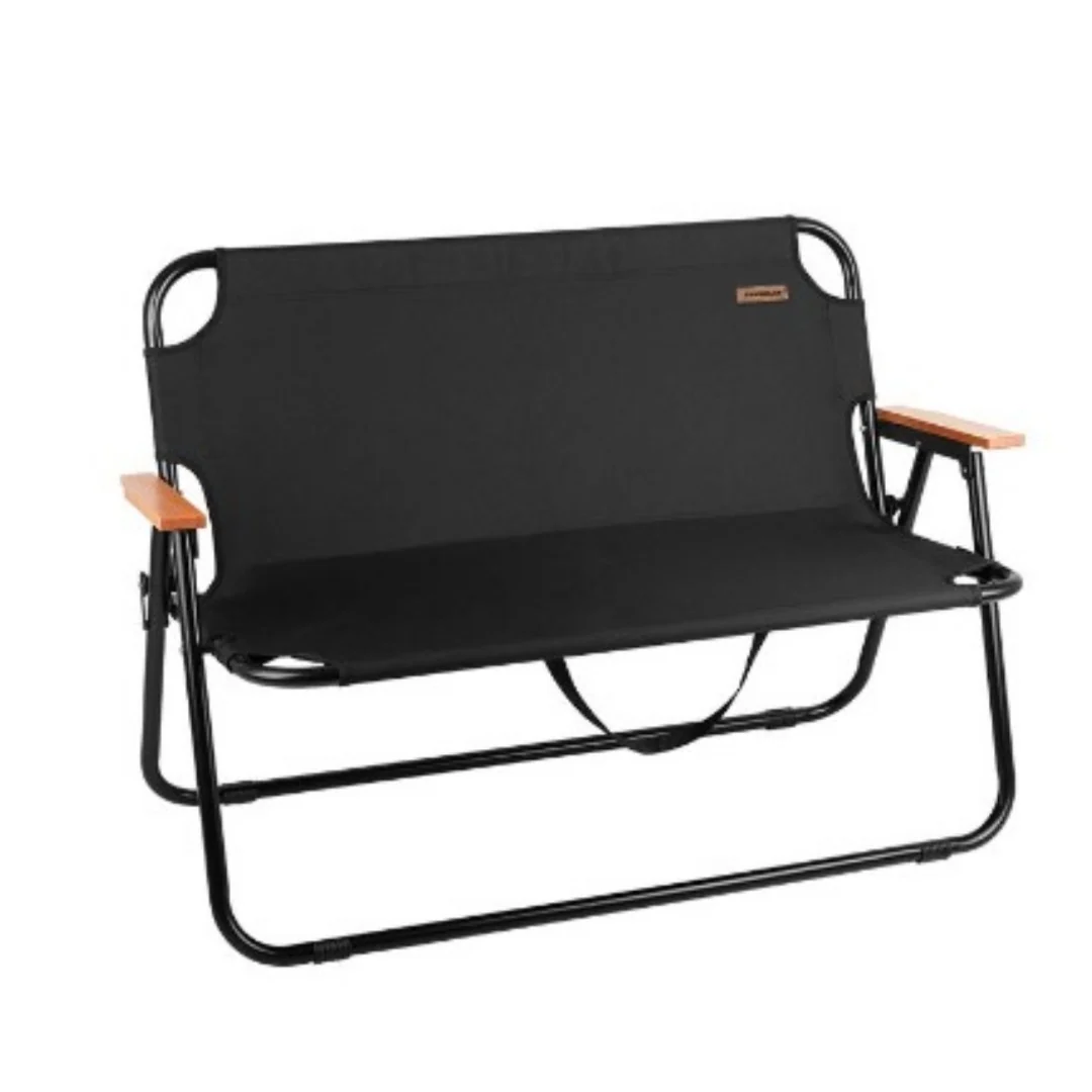[53-1885] Portable Foldable Double Seat Chair with Backrest for Outdoor, Patios, Garden, Beach & Camping