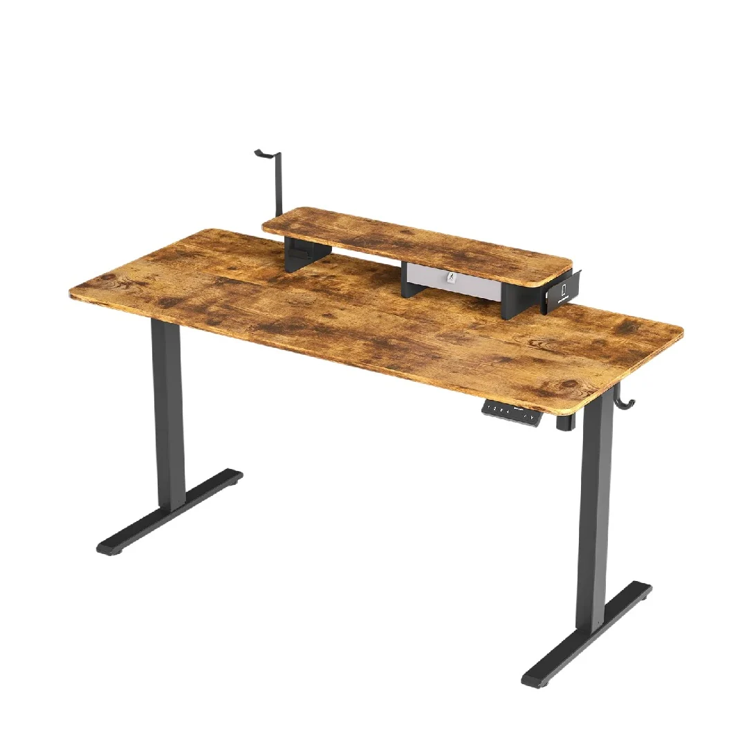 [9000525172] Kingsmith ETSFI21 Smart Height Adjustable Table - Antique Wood