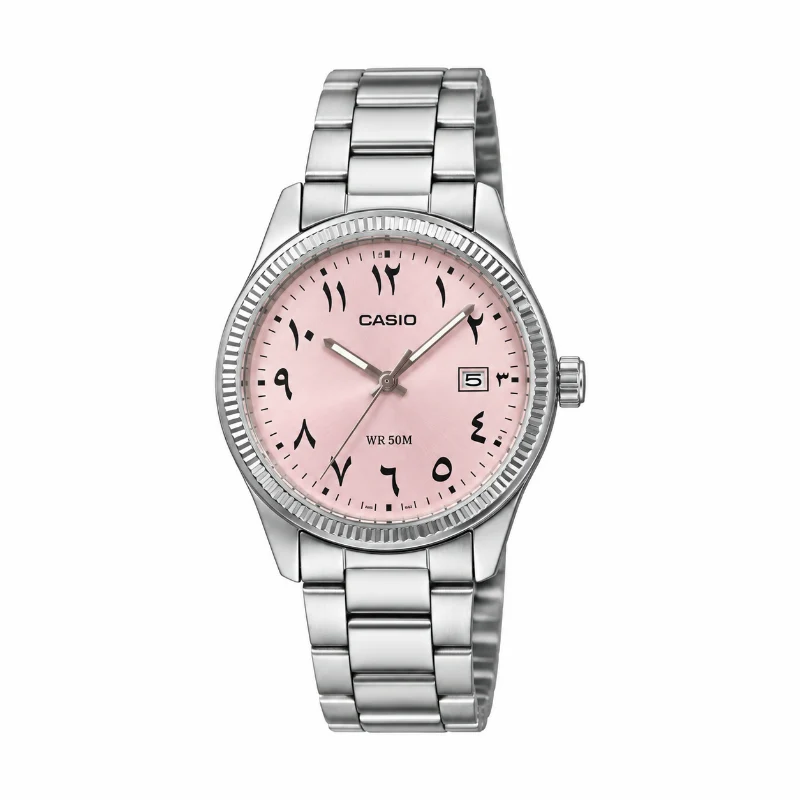 [Ltp1302-4A4] Casio Pink Arabic Numeral Custom Ladies Watch LTP-1302-4A4