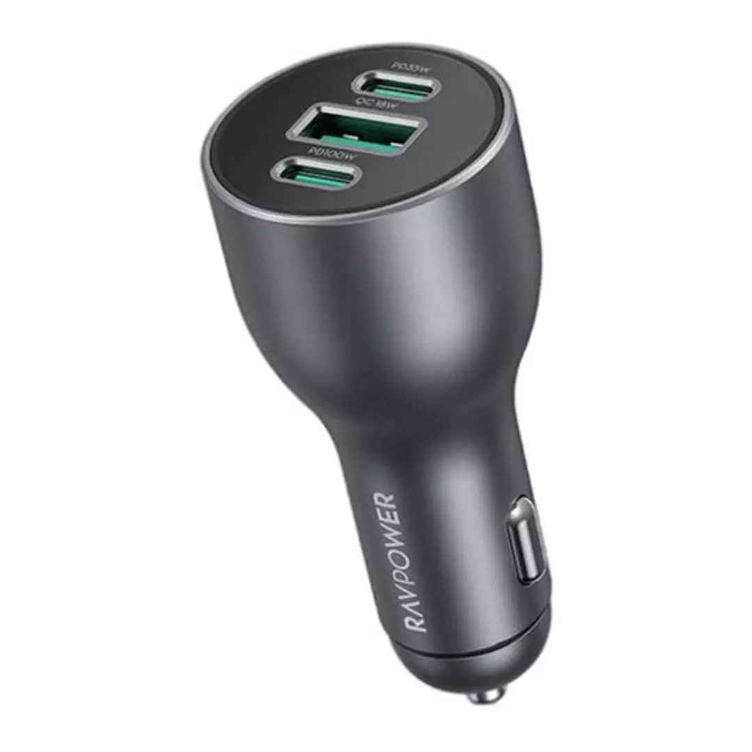 [9000533614] Ravpower 100W Global car charger, 3 ports, RP-VC1011 - Gray