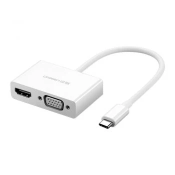 [9000035712] UGREEN USB Type C to HDMI + VGA Converter (White)