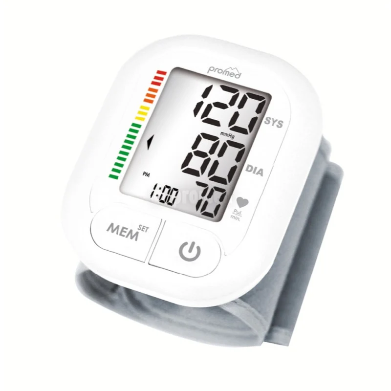 [53-HGP40] Promed HGP-40 Wrist Blood Pressure Monitor with WHO Scale Indicator, Irregular Heartbeat Detection, Pulse Display, Memory Storage and Vibration Sensor