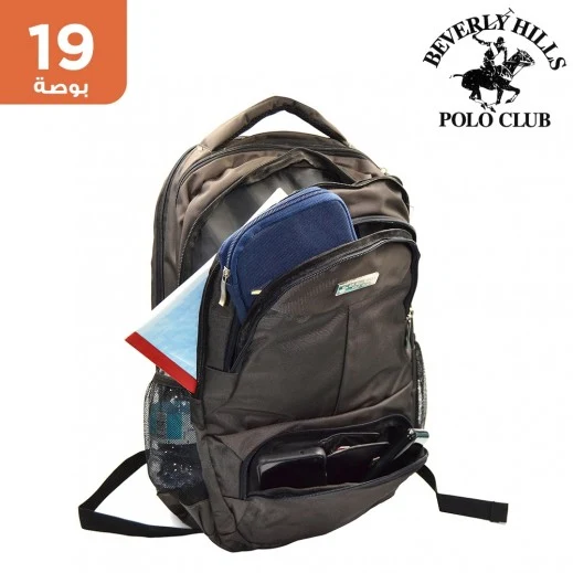 [9780201379020] Polo Backpack Club Excellent Soft Waterproof - 19 Inch - Brown