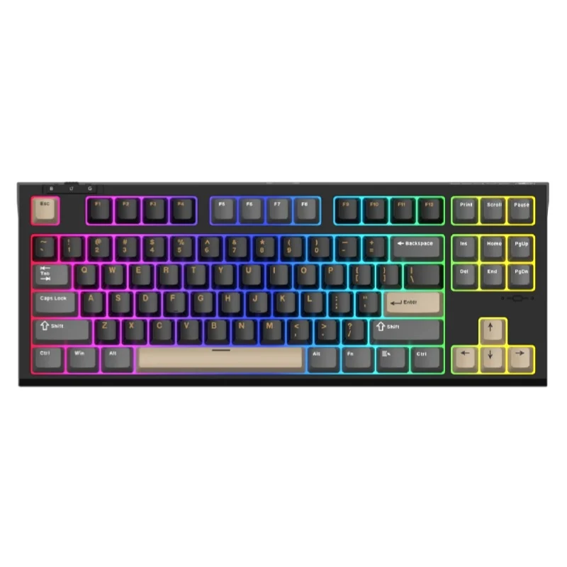 [510366] Sades Bate Wolf MK87 87 Key TKL (Tenkeyless) Tri Mode Mechanical Hot Swappable Keyboard with Immersive RGB Lighting - Black