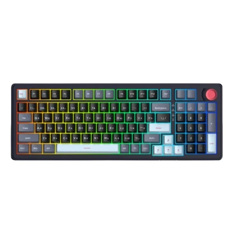 [508645] Sades Skyblade 97 97 Key Compact layout 98% with immersive RGB & Multi-Function Knob Wireless mechanical Gaming keyboard - Black
