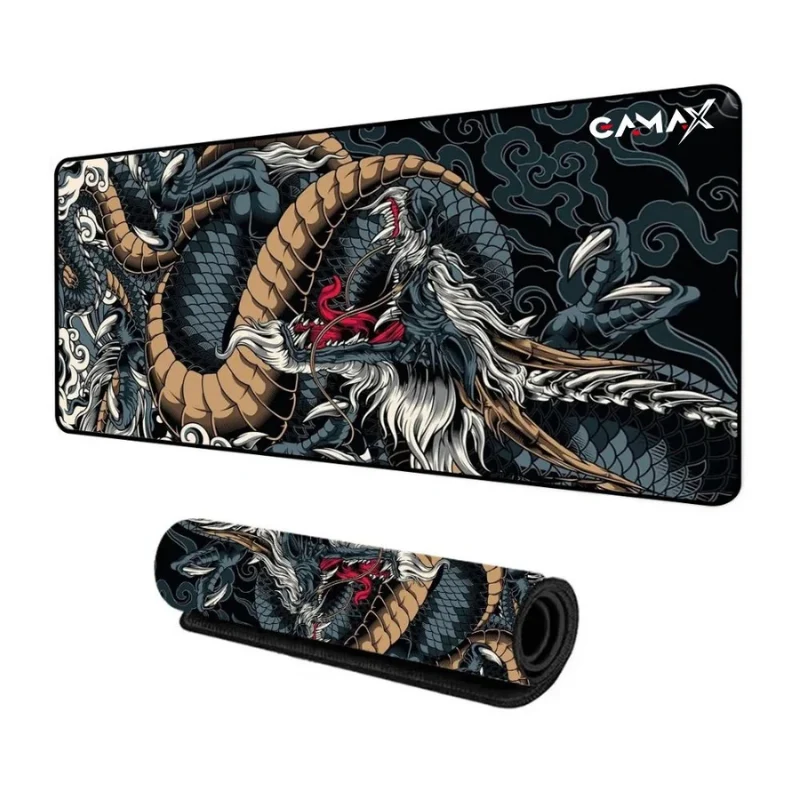 [508827] Gamax Japanese Dragon Waterproof Mousepad 80 x 40 CM - Black