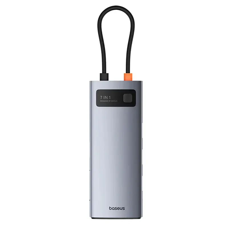 [B00030708811-01] Baseus Metal Gleam 7-Port HUB - Grey