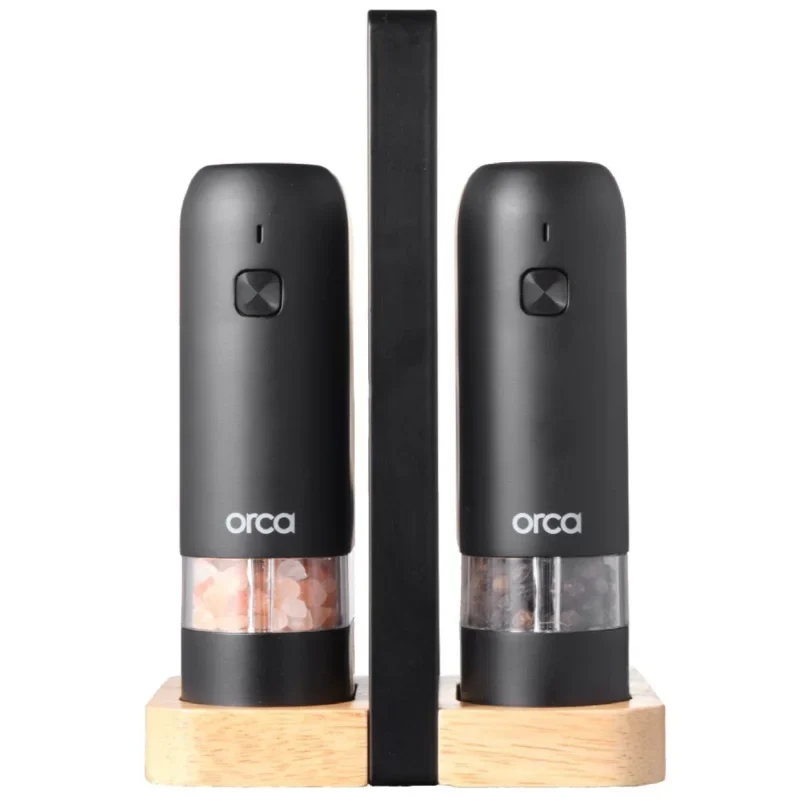 [OR-SPM-568A(B)] Orca Rechargeable Mini Pepper Mill/Set - Black