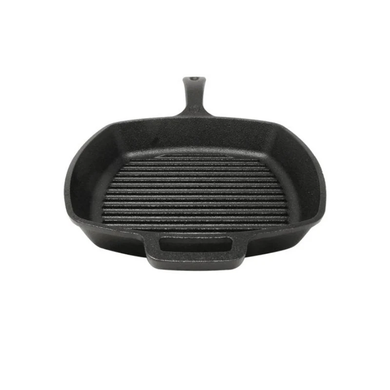 [WCCI0007BK] Westinghouse 28 cm Pre-Seasoned Cast Iron Square Grill Pan – Black