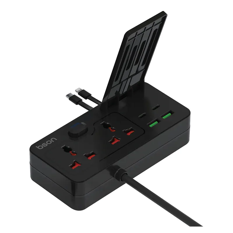 [PI010] BSON Multi-Power Socket - 8-Port Fast Charging with Mobile Stand