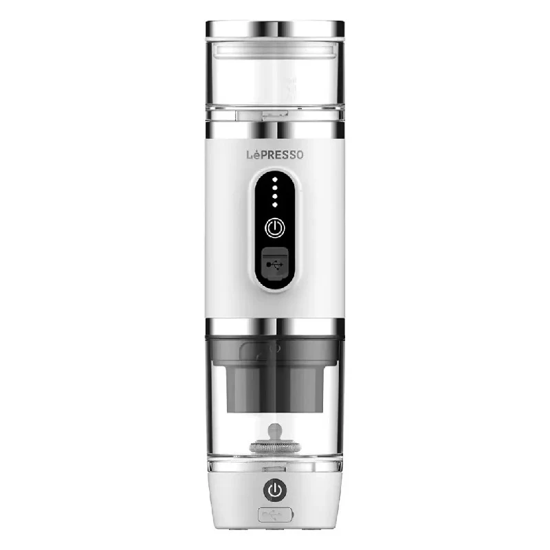 Lepresso 4 in 1 Portable Coffee Machine with Milk Frother - White