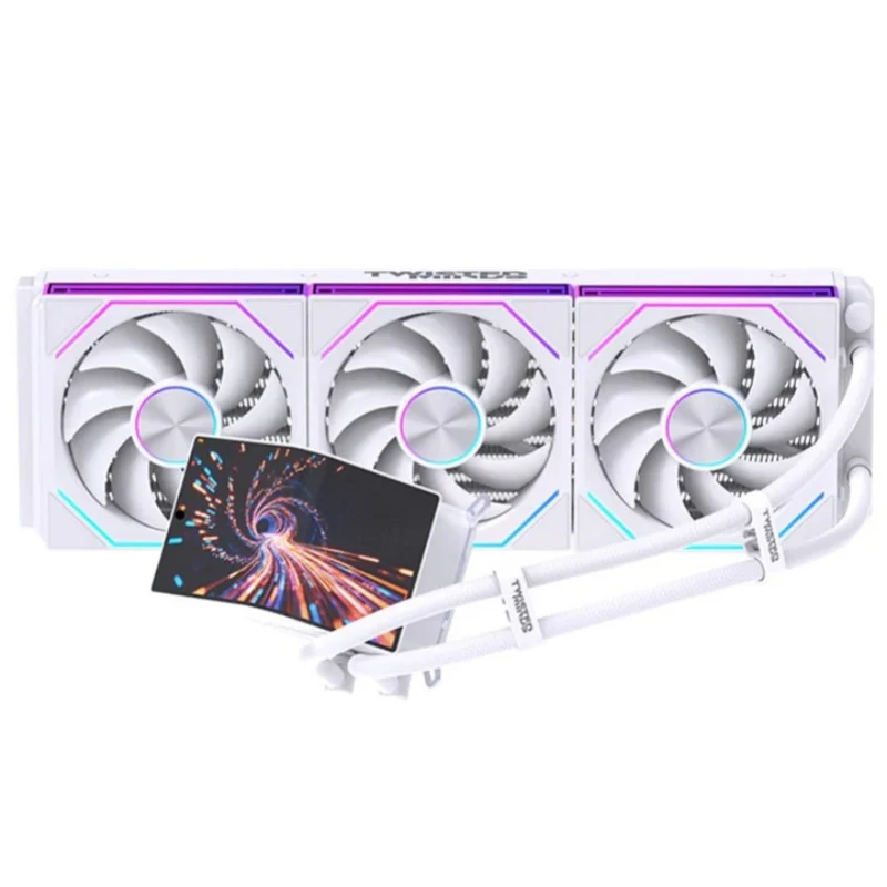 [TM-VISION360-W] Twisted Minds ThunderFlow 360mm Liquid CPU Cooler with 6.6" Smart IPS Display - White