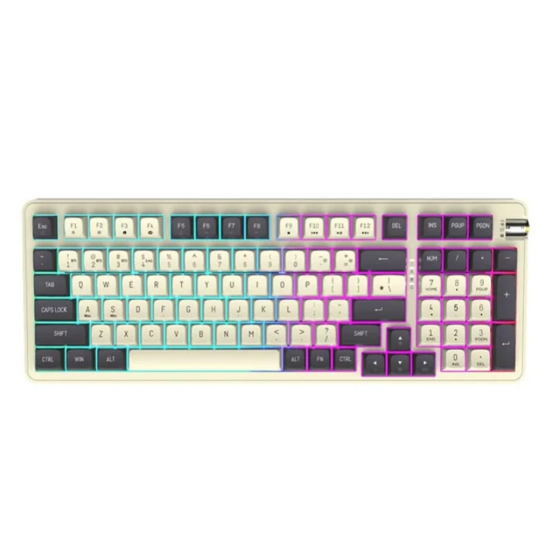[DF98-RGB-TWILIGHT] DarkFlash DF98 RGB Wireless Mechanical Gaming Keyboard – Linear Yellow Switch, Twilight