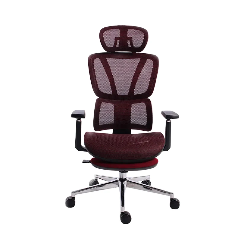 [UMGC6001] Black Bull Ergonomic Mesh Gaming & Office Chair with Footrest, Assembly not included - Black/Red (Free Delivery)