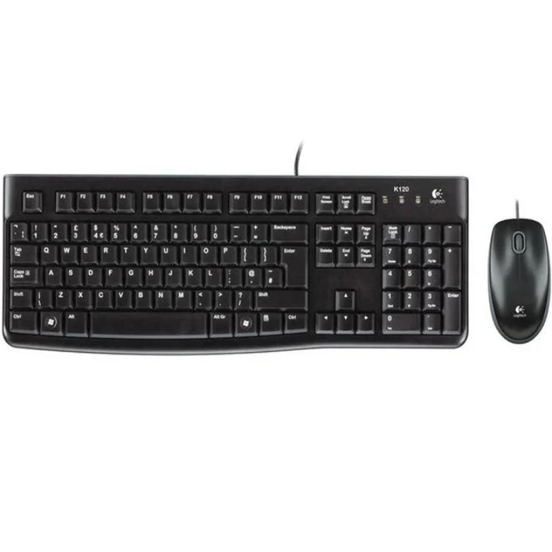 Logitech MK120 Wired Keyboard & Mouse Combo Arabic/English – Black