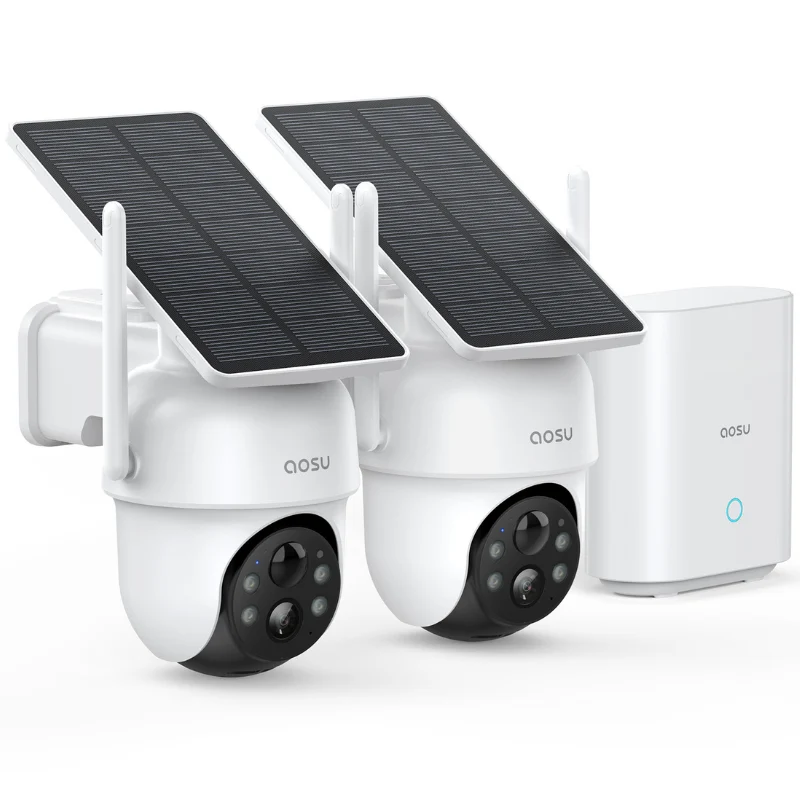 Aosu SolarCam D1 Classic Kit - 2 Solar Security Cameras 3MP AI