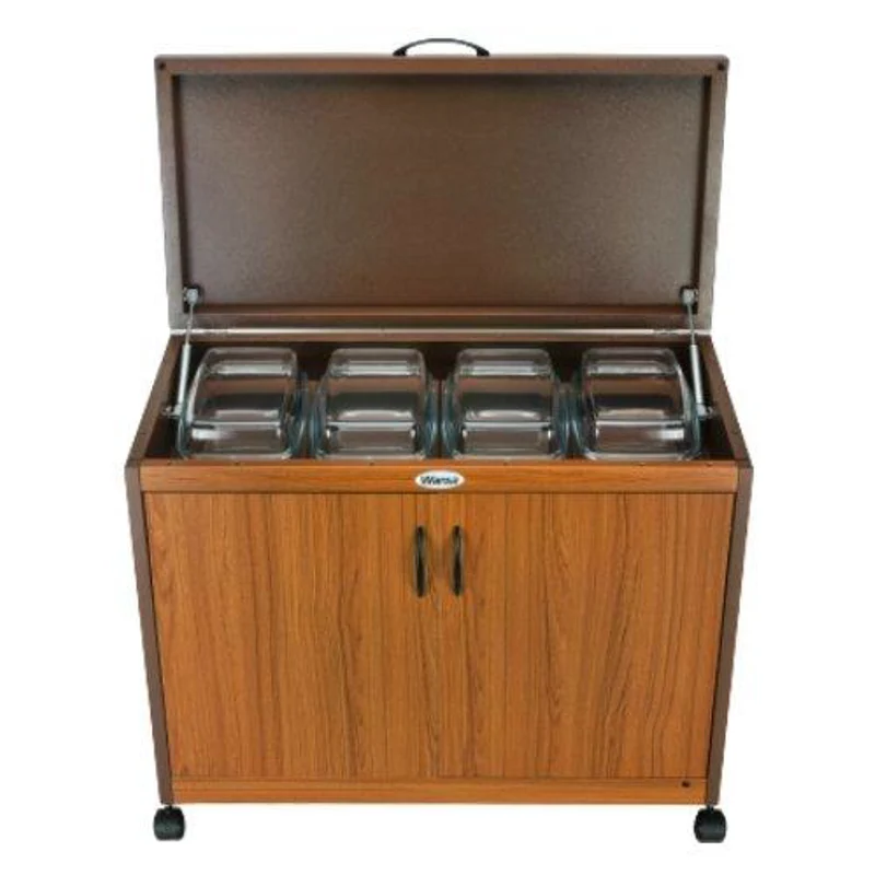 Wansa 4DTLL, Food Warmer Trolley with Teak Finish – 4 Dishes