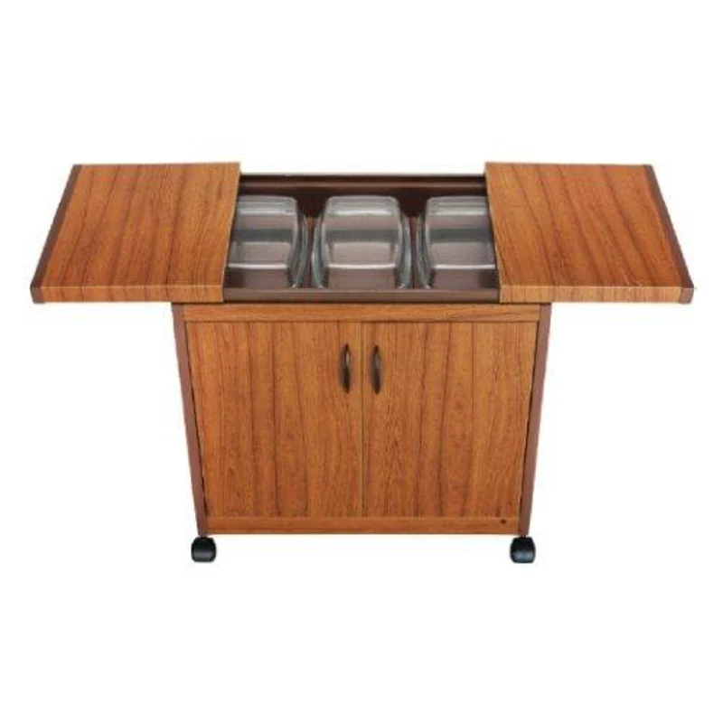Wansa 3DTSLLB, Food Warmer Trolley with Teak Finish – 360W