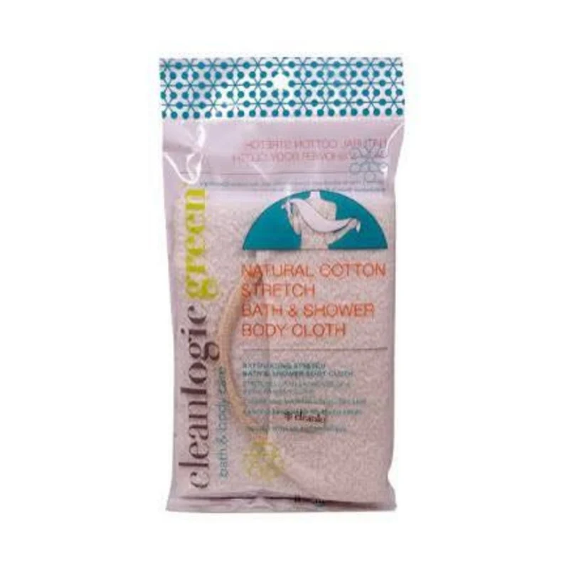 Cleanlogic Natural Cotton Stretch Bath & Shower Body Cloth