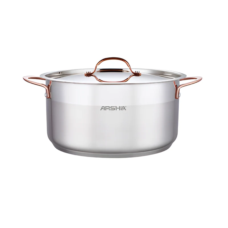 Arshia SS014-2973, 20cm Stainless Steel Casserole With 2 Lids