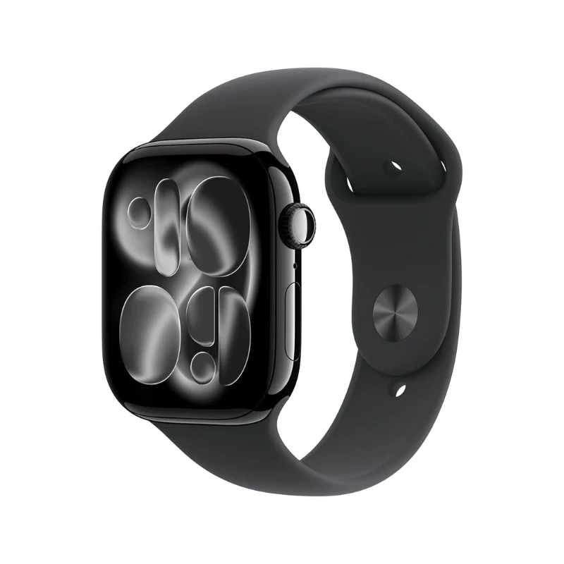 Apple Watch Series 11 GPS – 46 mm Jet Black Aluminium Case with Black Sport Band (M/L)