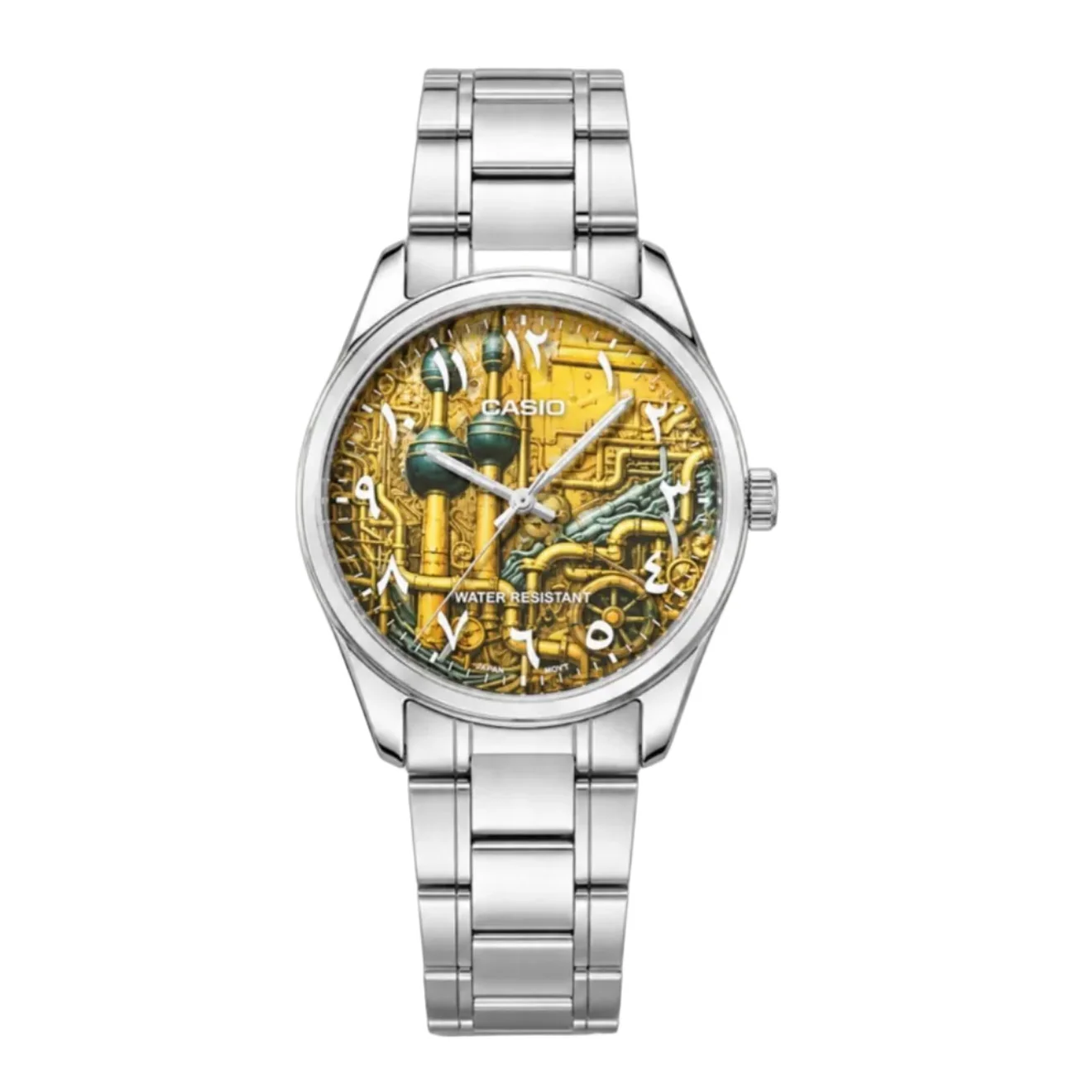 Casio Kuwait Towers Arabic Numeral Custom Watch MTP-V005-ABG
