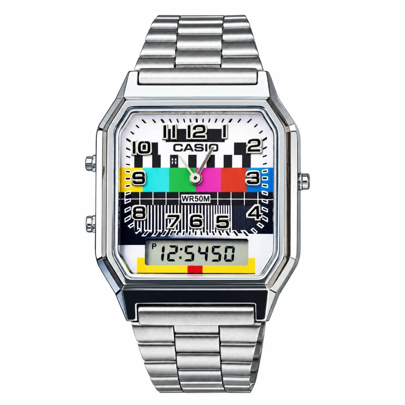 Casio Square Television Dial Custom Watch AQ-230A-TV1