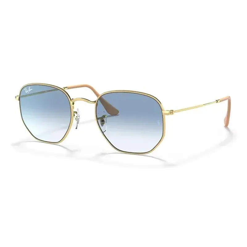 Ray-Ban Round Sunglasses, Light Blue, 3548-001/3F54 For Men - Size 54 mm