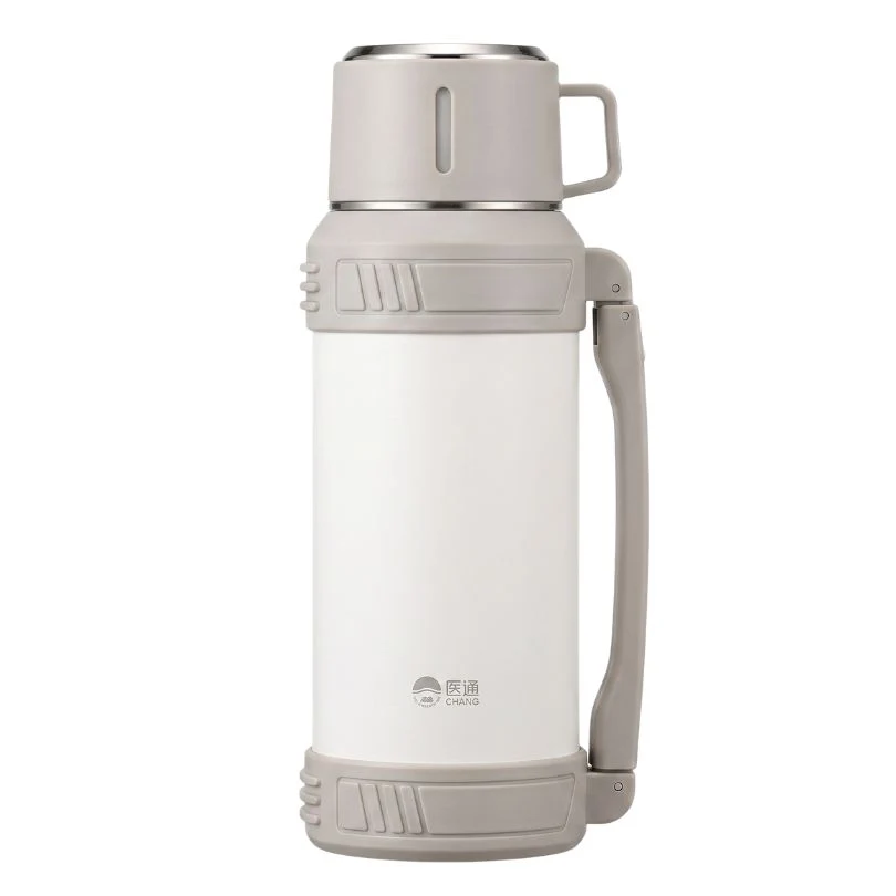 D.Kadi KD9110 Vacuum Bottle 2000ML with Carry Strap - White