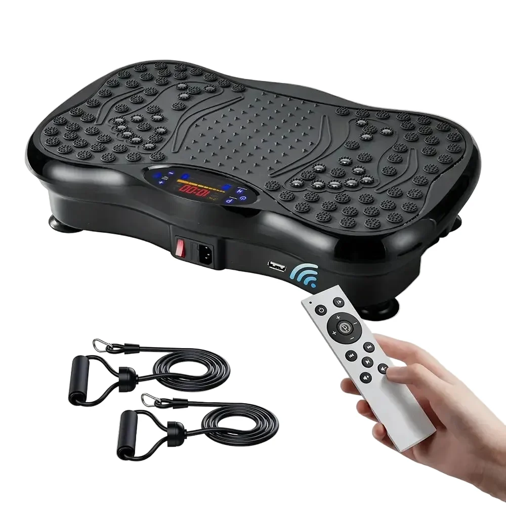 Be3ah Crazy Fit and Vibration Massage Plate, Carbon Fibre Vibration Plate, Vibration Plate for Speed Adjustable with 120 kg Capacity