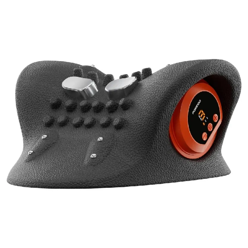 Porodo Lifestyle Tri-Mode Heated Cervical Pillow Massager with Wave Heat & Vibration - Black