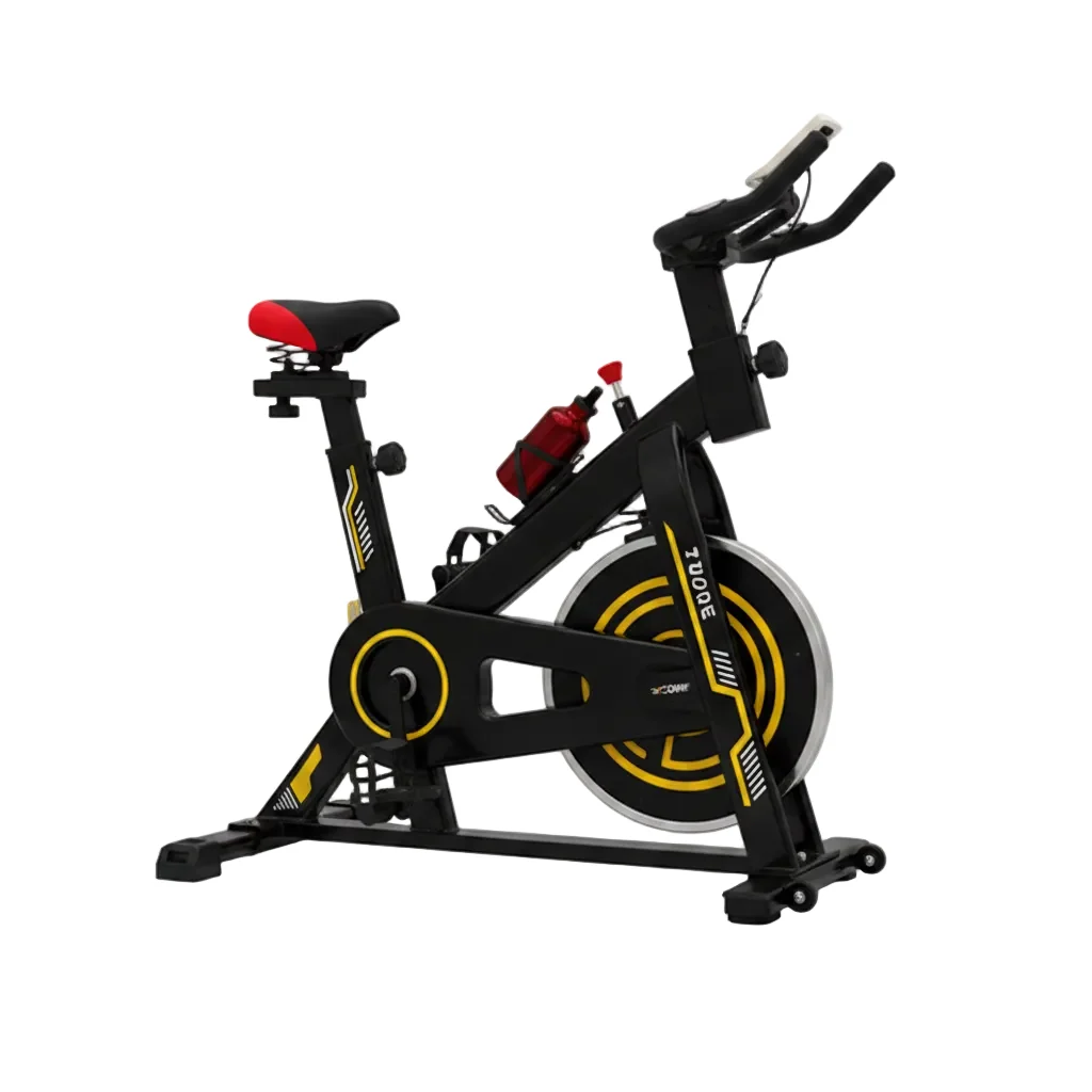 Black Bull Steel Sports Fitness Pedal Bike with Direct-contact Resistance Aerobic Exercise Equipment, Yellow