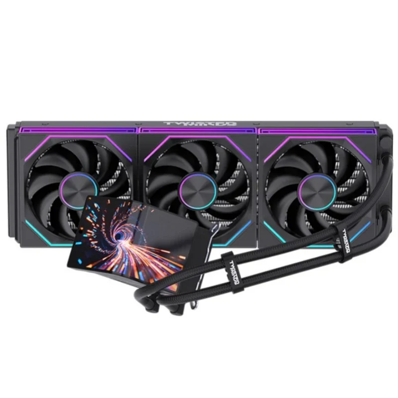 Twisted Minds ThunderFlow 360mm Liquid CPU Cooler with 6.6" Smart IPS Display - Black