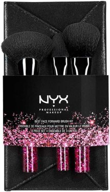 NYX Best Face Forward Brush Set – 3-Piece Makeup Brush Kit